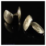 14k White Gold Cuff Links