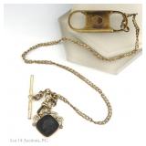19th/20th c. Albert Chain Intaglio Cigar Cutter