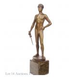 O. Hoffmann Bronze Swordsman / Fencer