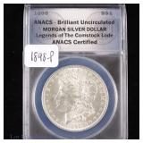 1898 US Silver Morgan Dollar (ANACS BU)