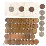 Various Canada & US Pennies (60)