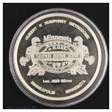 .999 Silver 1 oz. Super Bowl XXVI Minneapolis Coin