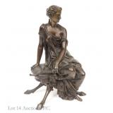 Bronze Sculpture Diana Seated 19th Century