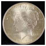 1922 US Silver Peace Dollar ('Halo' Reverse)