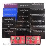 1976 - 1991 US Mint Clad Proof Sets (18)