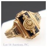 10k Yellow Gold Class Ring 1954