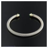 David Yurman Cable Classics Sterling & 14k YG Cuff
