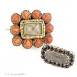 Georgian / Victorian Hair Mourning Brooches (2)