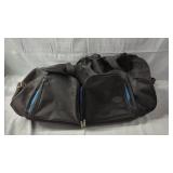 Black Rolling Duffel Bag with Wheels & Multiple