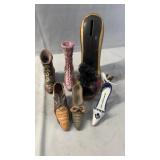 Assorted decorative shoe collection lot including