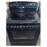 GE Black Electric Range ï¿½ Glass Top Stove with