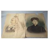 Antique Portrait PrintsTwo vintage portrait
