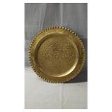 Vintage Brass Aztec Sun Stone Wall Plate