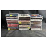 Assorted music CD collection featuring a wide