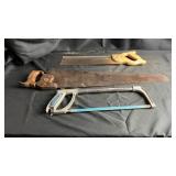 Selection of hand saws including two