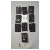 Music Theme & Frog Earrings with Pendant Necklace