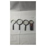 Set of 4 Vintage Handheld Magnifying