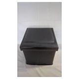 Black Storage OttomanBlack storage ottoman with