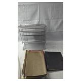 Metal Desktop File Organizer with File Folders &