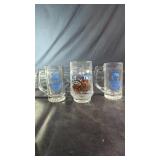 Oktoberfest Glass Beer Mugs Three glass beer