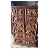 Vintage Royal Oak Armoire Chest ï¿½ Carved Front