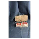 Assorted vintage fishing gear including two