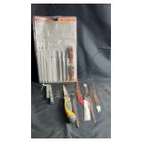 Assortment of hand tools and accessories