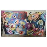 Large Abstract Expressionist Canvas Large