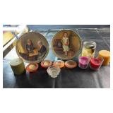 Assorted decorative collection featuring two