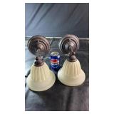 Matching pair of wall-mounted light fixtures