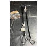 Vintage-style metal drapery holdbacks and