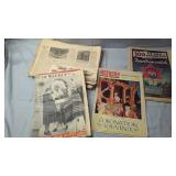Vintage Newspaper & Magazine Lot Collection of