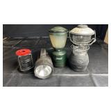 Assorted portable lantern and flashlight lot