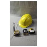 Hard Hat & Measuring ToolsIncludes a yellow
