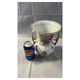 Vintage fine porcelain floral vase featuring