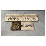 Decorative inspirational wall plaque assortment