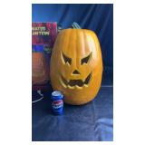 Illuminated jack-o'-lantern Halloween decoration