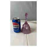 Fenton pink pressed glass bell featuring an