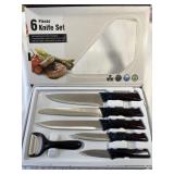 6-Piece Kitchen Knife Set with Peeler  Patterned