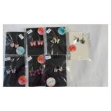 Butterfly Earrings  Pink & Black Styles (7