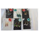 Sea Animal Themed Earrings (6 Pairs) Includes 6