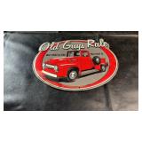 Old Guys Rule' decorative metal sign featuring