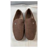 Pair of brown slip-on casual loafers, US size 12,