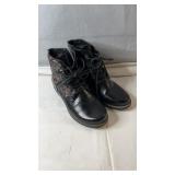 Pair of Romika black leather ankle boots, size