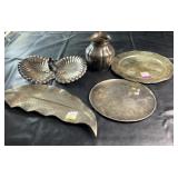 Mixed lot of vintage silver-plated serveware