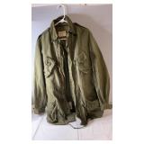 Vintage military-style field jacket with liner,