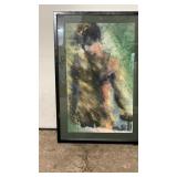 Framed art print featuring an impressionist-style