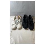 Selection of footwear including white Adidas