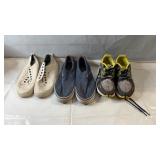 Assorted footwear lot including white Porsche