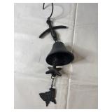 Cast Iron Hanging Windchime Bell with Butterfly